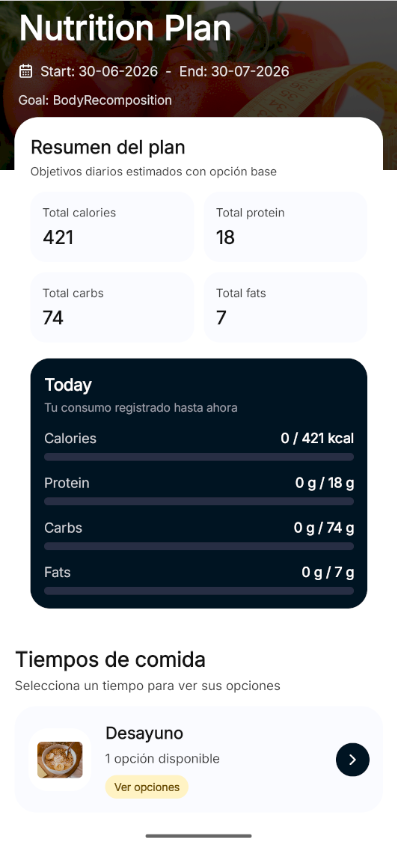 Body Mentor nutrition plan